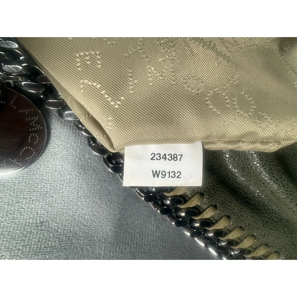 Stella McCartney Falabella Fold Over Tote Olive Shaggy Deer Chain Bag FW12